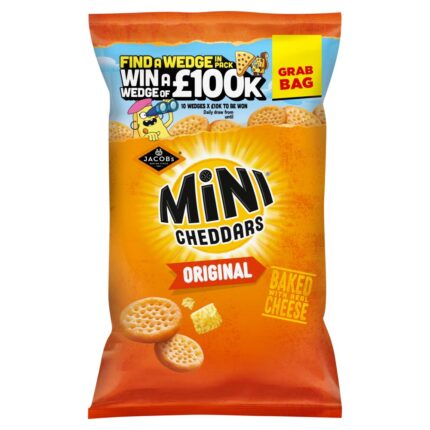 Jacob's Mini Cheddars Original Baked Snacks Grab Bag 45g