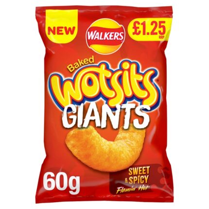 Walkers Wotsits Giants Sweet & Spicy Snacks Crisps