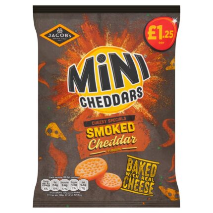 Jacob's Mini Cheddars Smoked Cheddar Baked Snacks