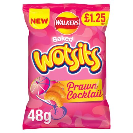 Walkers Wotsits Prawn Cocktail Snacks Crisps 48g