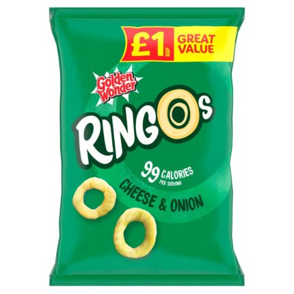Golden Wonder Ringos Cheese & Onion 40g
