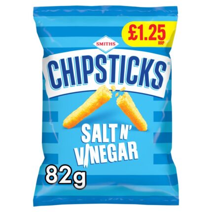 Smiths Chipsticks Salt 'n' Vinegar Snacks Crisps 82g