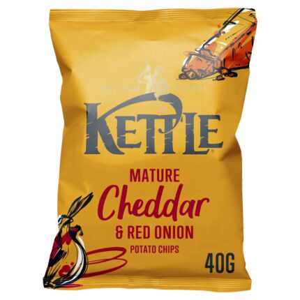 KETTLE® Chips Mature Cheddar & Red Onion Crisps 40g