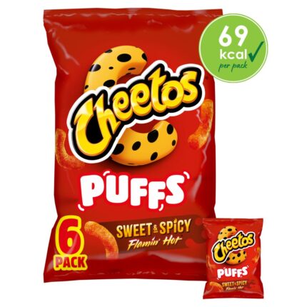 Cheetos Puffs Sweet & Spicy Multipack Snacks Crisps 13g