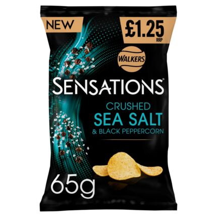 Walkers Sensations Salt & Black Peppercorn Sharing Crisps 65g