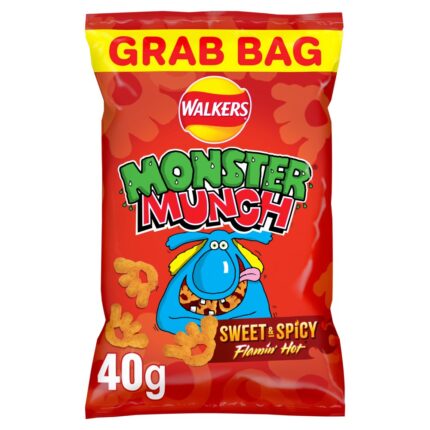 Walkers Monster Munch Sweet & Spicy Snacks Crisps 40g