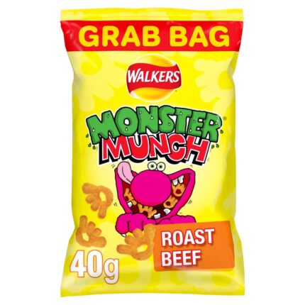 Walkers Monster Munch Roast Beef Snacks Crisps 40g