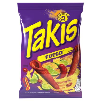Takis Fuego Seasoned Chilli and Lime Flavour Corn Snack 180g
